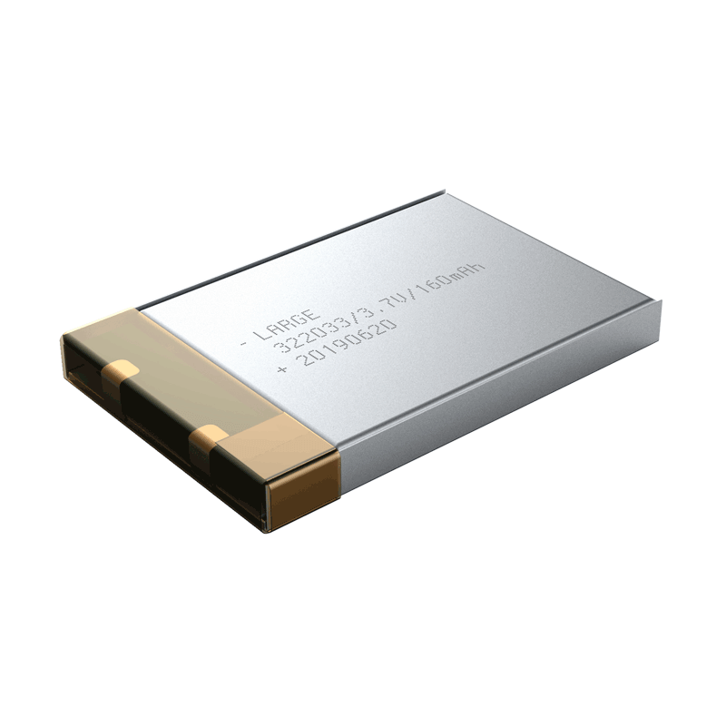 3.7V 160mAh 322033 寵物追蹤器聚合物鋰電池，鈷酸鋰材料